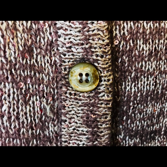 ✅🆕Cardigan sweater plum with sequins - Picture 6 of 7